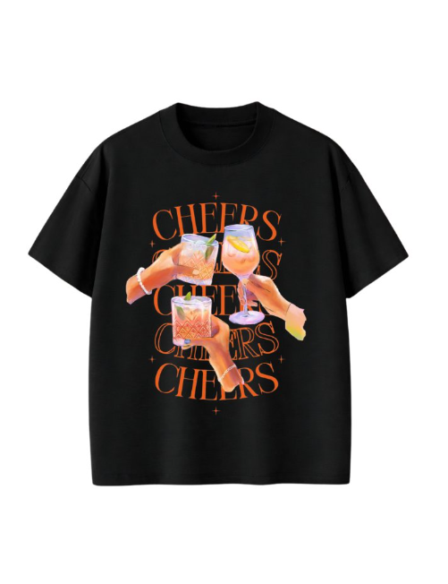 Cheers Baskı Tişört