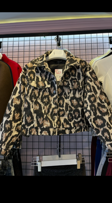 Leopar Kaşe Ceket